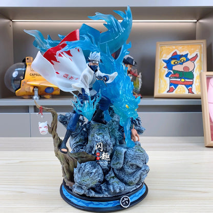 Naruto Anime Figure GK Hatake Kakashi 37cm Action Figure PVC Cartoon Characters Desktop Ornaments Friends Birthday Gifts Toys