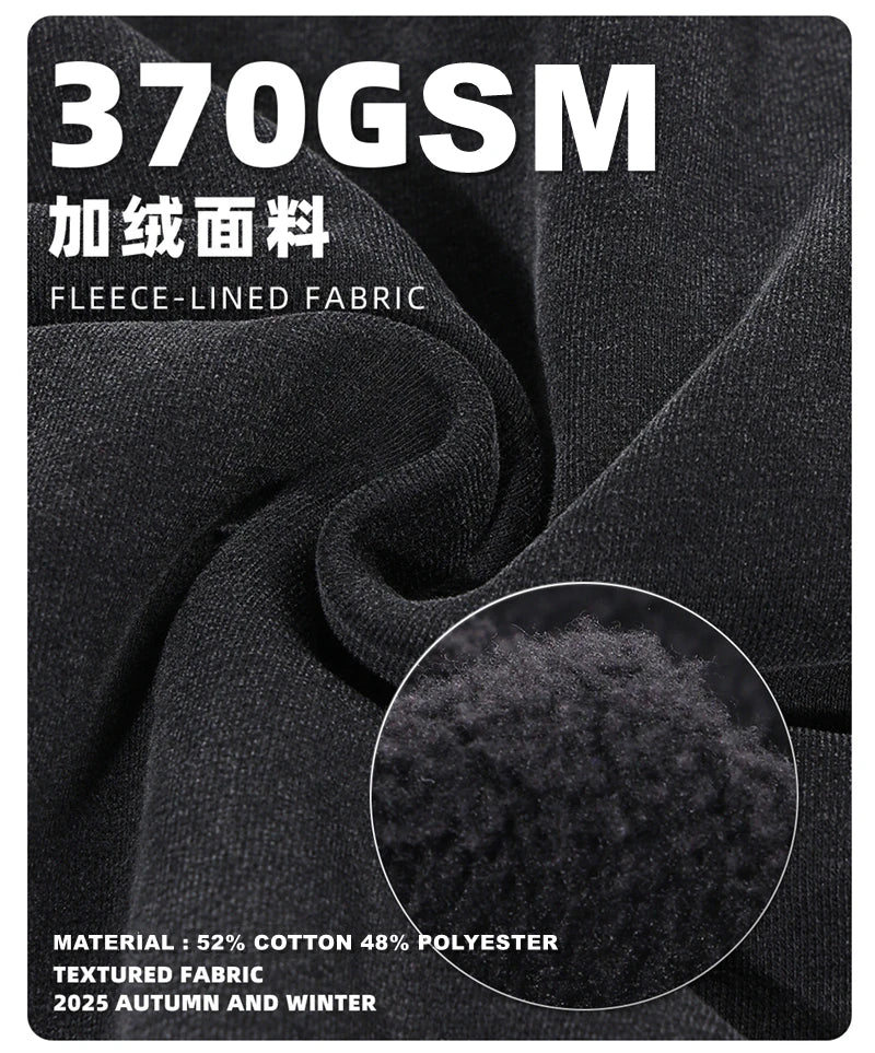 ZODF Retro Winter Washed 370gsm Man's Fleece Hoodie Unisex Distressed Thick Warm Buttons Hooded Pullovers Coats HY1169