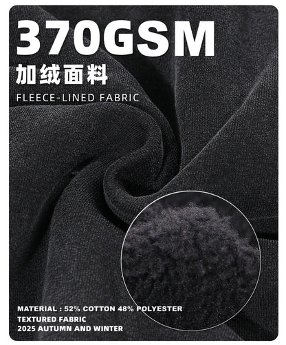 ZODF Retro Winter Washed 370gsm Man's Fleece Hoodie Unisex Distressed Thick Warm Buttons Hooded Pullovers Coats HY1169