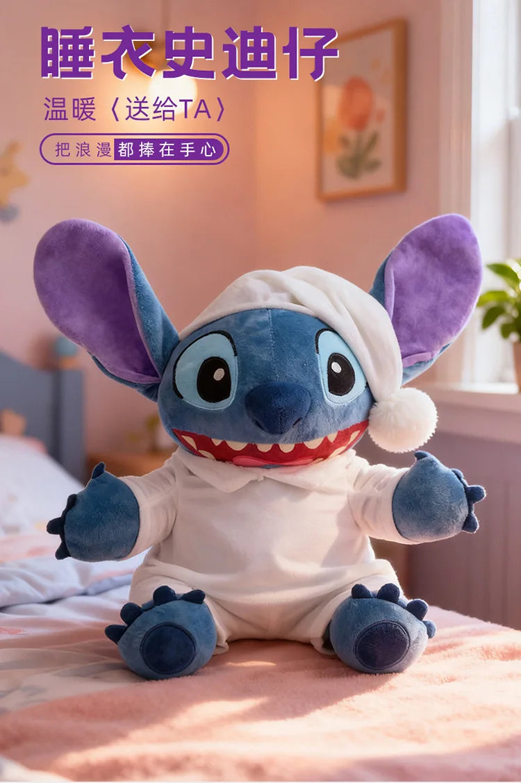 40/50/70cm Super Big Size Pajamas Stitch Disney Anime Plush Stuffed Doll Kawaii Room Decor Lilo & Stitch Plushies Holiday Gift