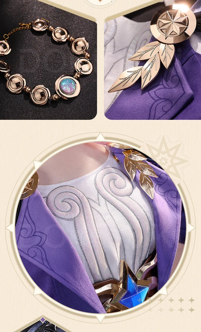 IN STOCK Cyrene Cosplay Costume Game Honkai: Star Rail【S-2XL】DokiDoki-SR HSR Metal Accessories Cyrene Wig Plus Size