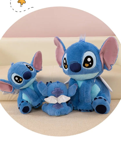 25/40/60cm Big Size Angel Stitch Disney Anime Plush Stuffed Dolllilo & Stitch Cartoon Plushies Pillow Ornaments Holiday Gifts