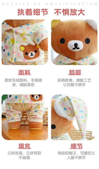 35/45/75cm Big Size Rilakkuma Kawaii Anime Plush Stuffed Doll Room Decorated Plushies Pajamas Bear Pillow Ornaments Holiday Gift