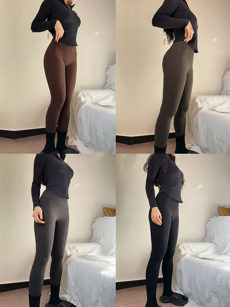 Autumn Winter Thickened Warm High Waist Sports Leggings for Women – Yoga Gym Running Tights Fitness Pants