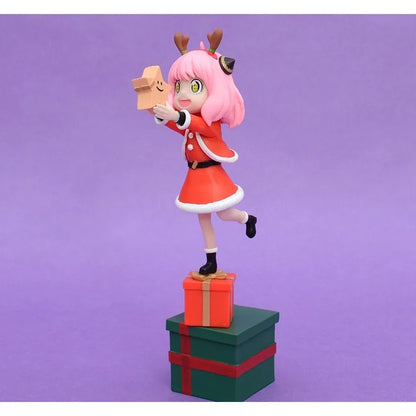 Christmas Anime Crayon Shin chan Figurine Santa Claus Spy Family Anya Action Figures Dolls Model Toys PVC Collectible Ornament
