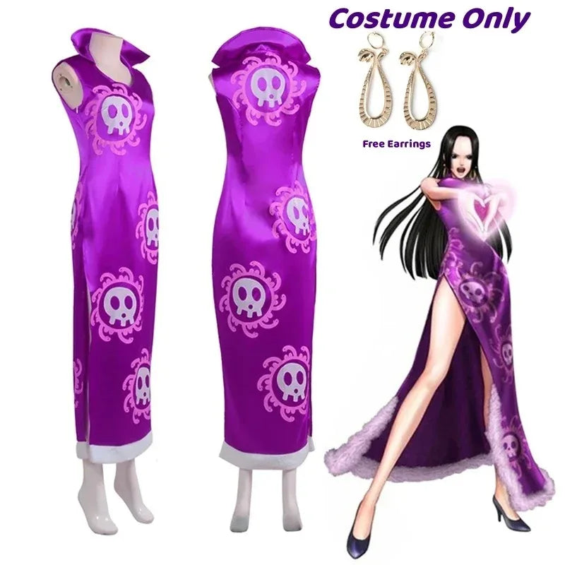 One Pieces Boa Hancock Cosplay Costume Women Polyester Set