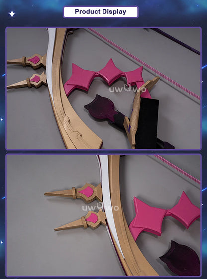 Genshin Impact Cosplay Wooden Weapons Lyney Props  Great Magic Bow Arroww