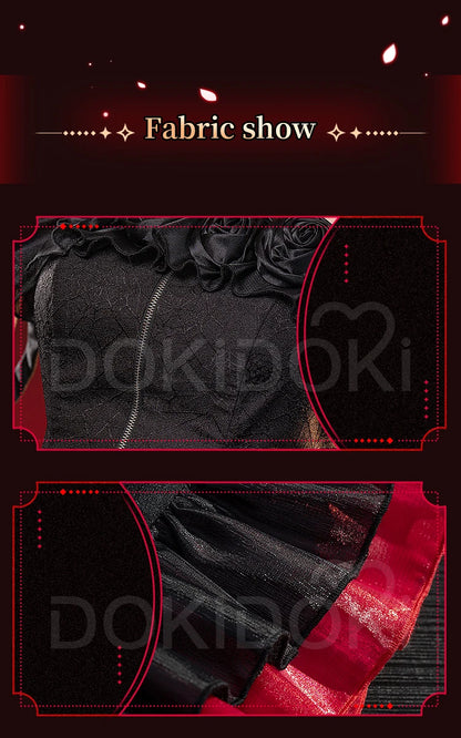 Tetoo Cosplay Costume Game Cosplay DokiDoki-R Women Cute Halloween Evil Dress Kasanee Tetoo Cosplay Wings