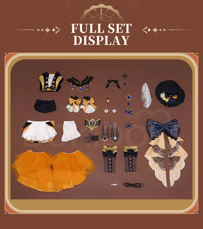 IN STOCK Navia Cosplay Costume Game Genshin Impact DokiDoki-SR Women Halloween Costume Metal Accessories Medieval Navia Wig