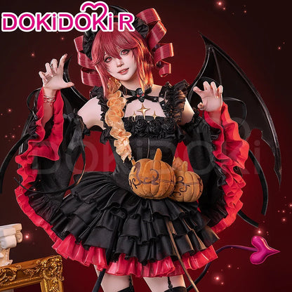Tetoo Cosplay Costume Game Cosplay DokiDoki-R Women Cute Halloween Evil Dress Kasanee Tetoo Cosplay Wings