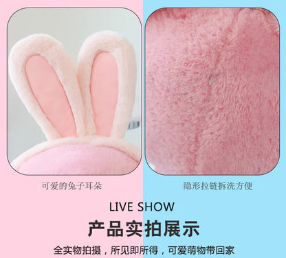 95cm Large Big Size Disney Stitch Angel Transformed Into A Rabbit Anime Plush Stuffed Doll Room Plushies Pillow Ornaments Gifts