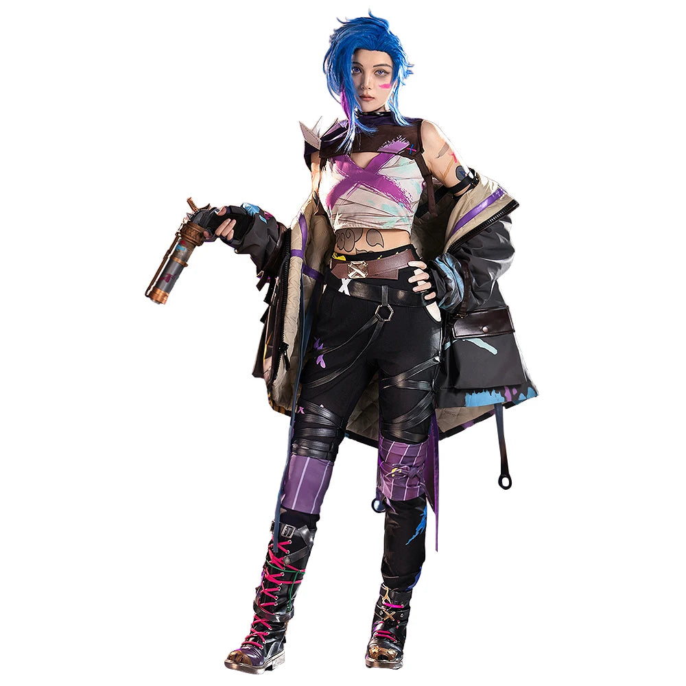 IN STOCK Jinxx Hoodie Cosplay Costume Game Anime Cosplay【S-3XL】DokiDoki-R Women Halloween Costume Jinxx Cosplay Hat Plus Size