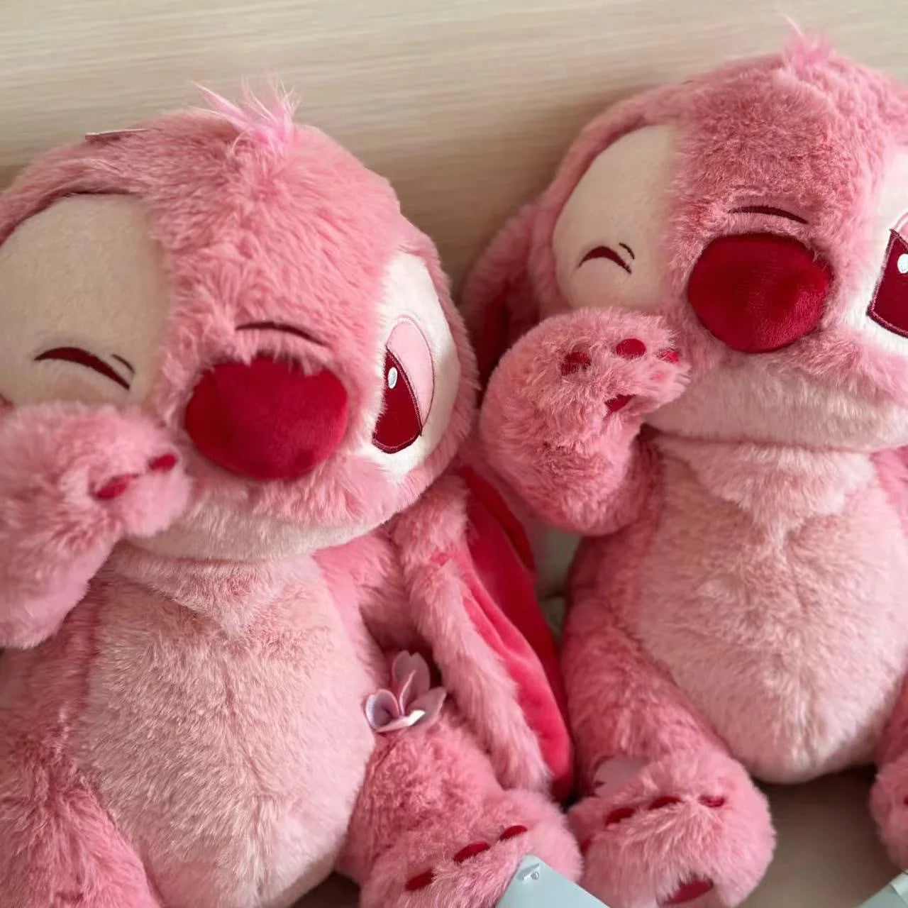 Disney Cartoon Pink Stitch Plush Toy Doll Sakura Story Series Gift For Girlfriend Soft Stuffed Animal Collectible Toys