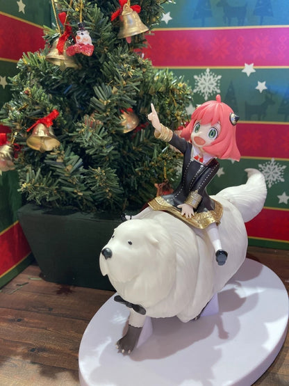 14cm SPY×FAMILY Anya Anime Figure Bond Anya Forger Action Figures Kawaii Girl Riding Dog Figurine PVC Collection Model Doll Toy