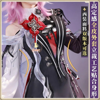 Honkai Star Rail Evernight March 7th Cosplay Costume Wig Dress Headwear Mysterious Foreign Guest Amphoreus Halloween Party Women