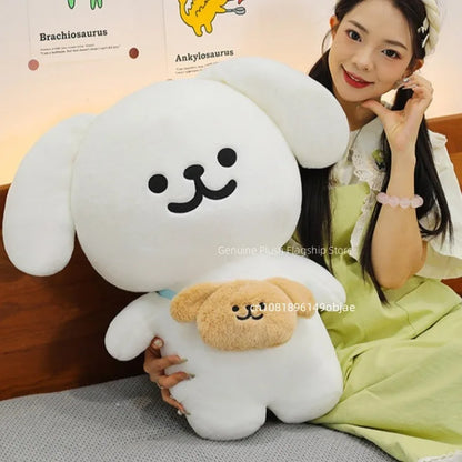 45/70cm Big Size Maltese Backpack Cartoon Anime Plush Stuffed Doll Kawaii Room Decoration Plushies Pillow Ornament Children Gift