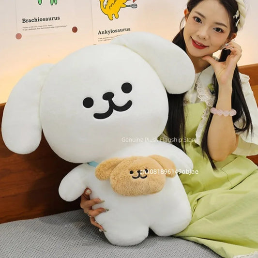 45/70cm Big Size Maltese Backpack Cartoon Anime Plush Stuffed Doll Kawaii Room Decoration Plushies Pillow Ornament Children Gift