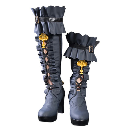 UWOWO Herta Shoes Boots Game Honkai Star Rail The Herta Witch Cosplay Shoes Boots with Accessory lloween Shoes