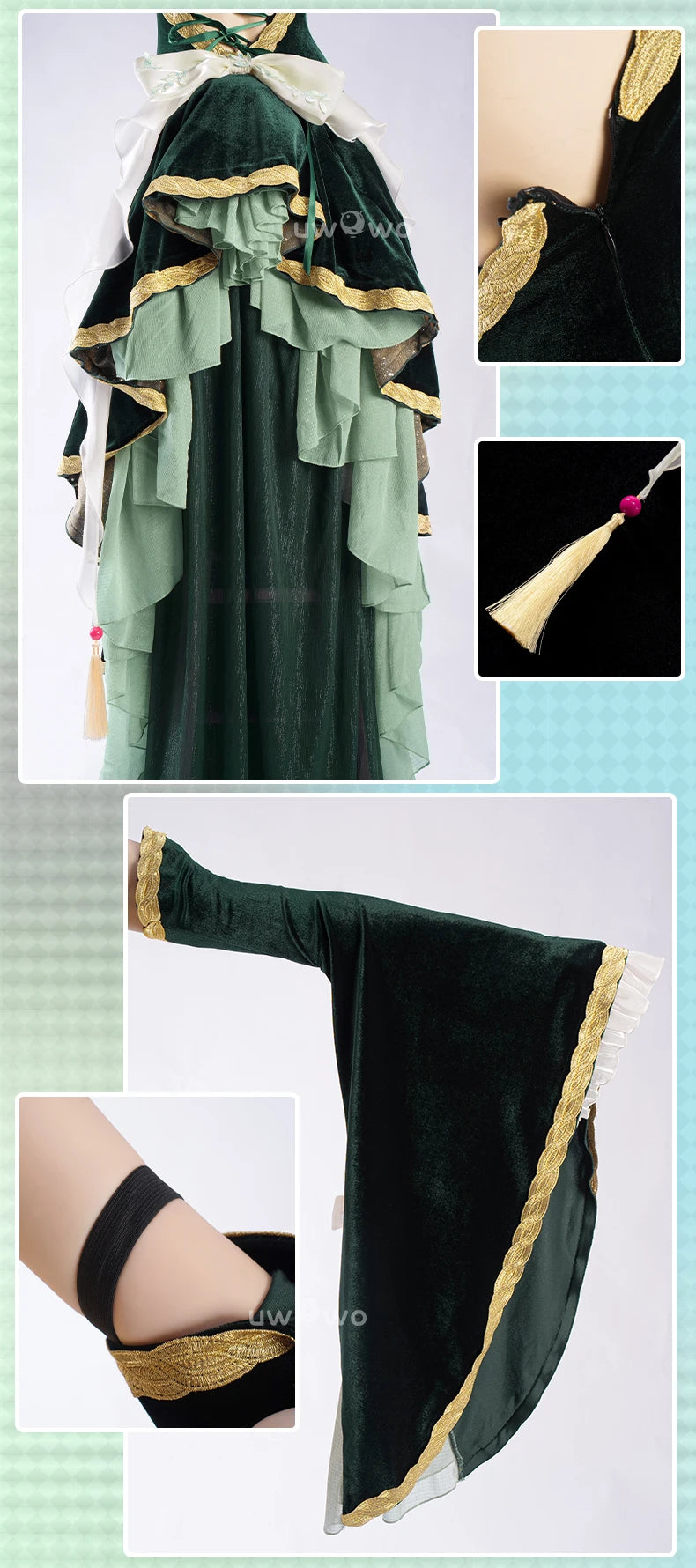 IN STOCK UWOWO C.C.Cosplay Anime Codee Geasss:C.C. CC Court Style Gown Cosplay Costume Halloween Costume
