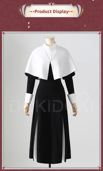 IN STOCK Kitagawa Marin Cosplay Costume Anime DokiDoki-R Women Nun Kitagawa Black Dress Halloween Cosplay