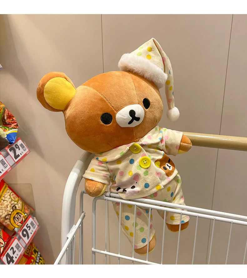 35/45/75cm Big Size Rilakkuma Kawaii Anime Plush Stuffed Doll Room Decorated Plushies Pajamas Bear Pillow Ornaments Holiday Gift