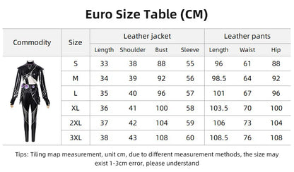 KPop Demon Hunters Rumi Cosplay Costume Black Leather Combat Uniform Necklace Gothic Punk Huntrix Halloween Women Girls iCoser