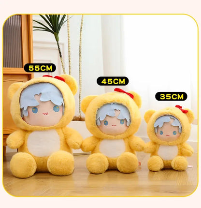 New 35/45/55CM Kawaii Movie Peripheral Yellow Little Bear Boy Stuffed Toy Soft Doll Pillow Decoration Children's Birthday Gif