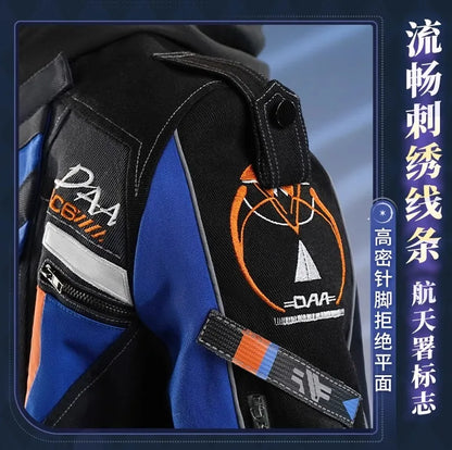 iCoser Love and Deepspace Caleb Cosplay Costume Wig Flying Jacket Uniform Necklace Halloween Party for Women Men Carnival Props