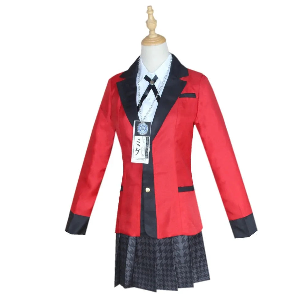 Kakegurui Jabami Yumeko Cosplay Costume Set Polyester