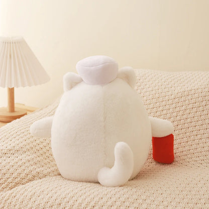 15/25cm Anime Dan Da Dan Plush Toy Cute Cartoon Figure Dandadan White Cat  Stuffed Soft Doll Lucky Cat Plushies Xmas Birthday