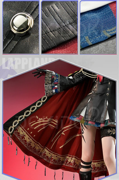 Lappland Saluzzo Cosplay Costume Game Arknights DokiDoki-SR Lappland Cosplay Wig Ears Women Halloween Costume Wig