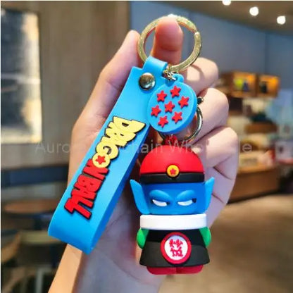 Anime Kawaii Dragon Ball Keychain Z Super Saiyan Son Goku Bulma Broly Piccolo Majin Buu Series Car Pendant Keyring Kid Toys Gift