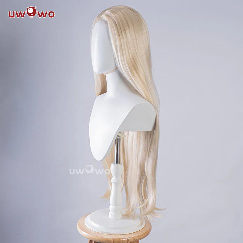 UWOWO Evelynn Wig Game  League of Legends/LOL Coven Evelynn Cosplay Wig Lace wig Lace hair Long Hair Yellow Hair 90CM New Style