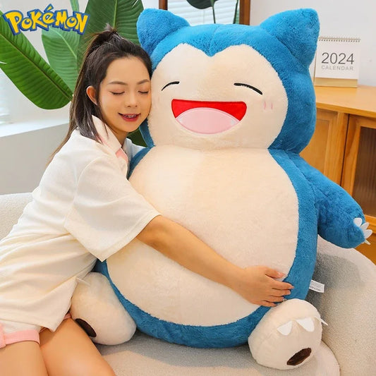 85/100CM Big Size Snorlax Plushie Pokemon Cartoon Anime Peluche Kawaii Stuffed Cushion Comfortable Soft Doll Children Toy Gift