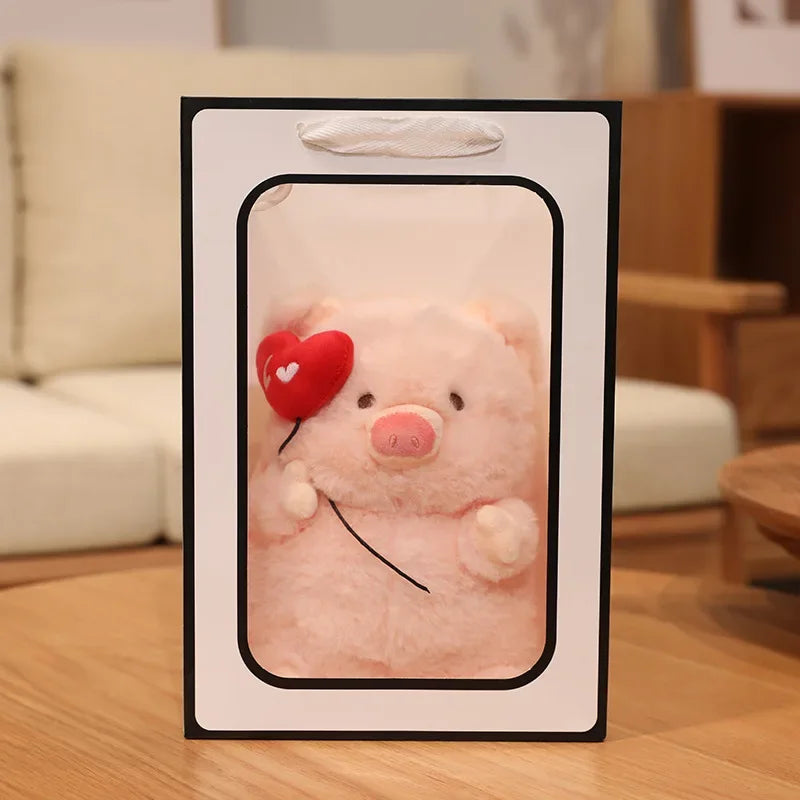 New 30-55cm Cute Cartoon Angel Pig Plush Toys Lovely Fat Piggy Stuffed Doll Red Heart for Girls Lovers Valentine's Day Gifts