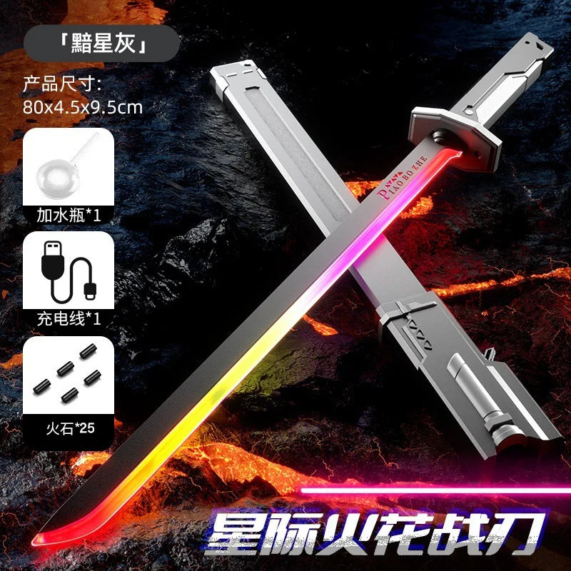 Party Glowing Atmosphere Light Props Christmas Gifts Star Sparks Battle Blade Rechargeable Type-C Various Changes In Lighting