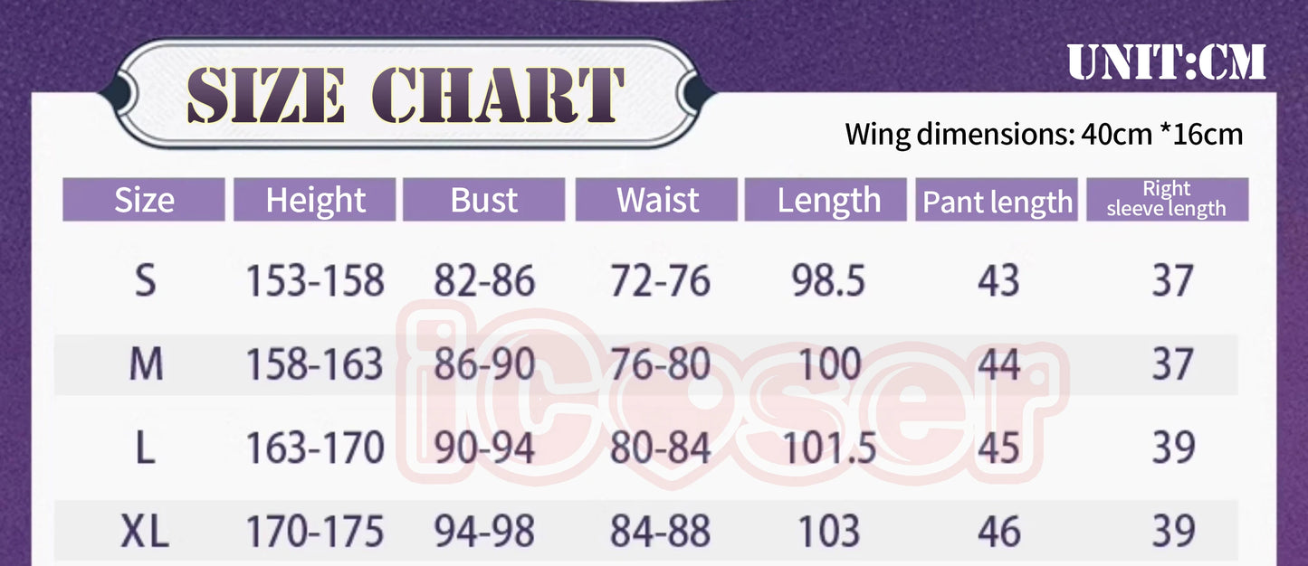 iCoser Honkai Star Rail Tribbie Cosplay Costume Wig Dress Uniform Headwear Wings Carnival Halloween Party for Women Girls Props