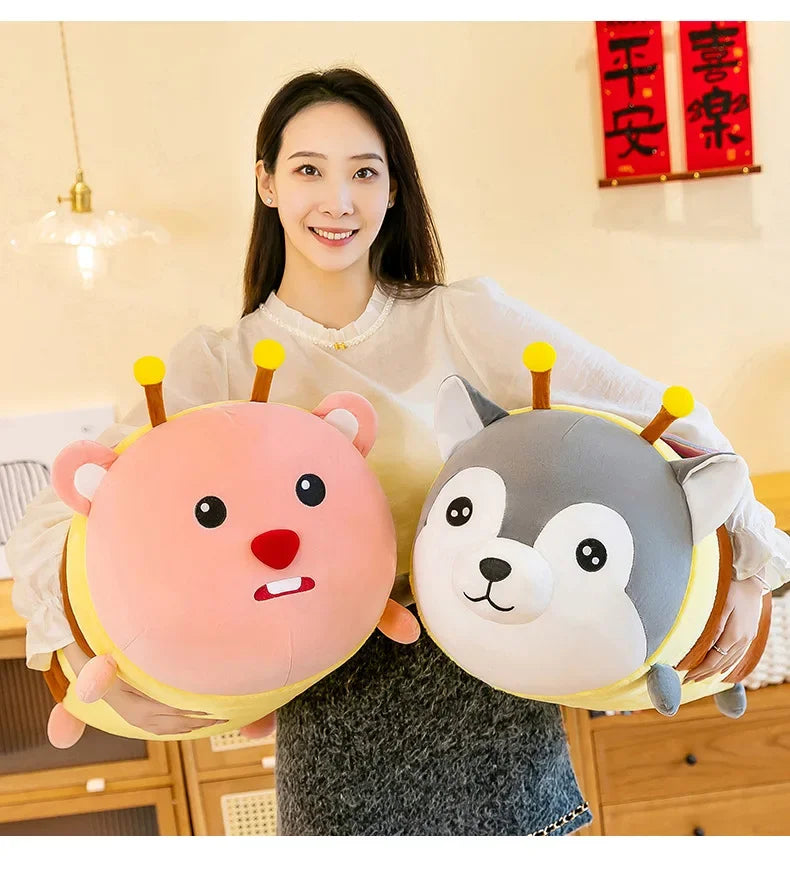 75CM Cute Soft Kawaii Honey Husky  Plush Toys Dog Stuffed Animals Long Pillow Doll for Kids Girlfriend Birthday Gift Home Decor