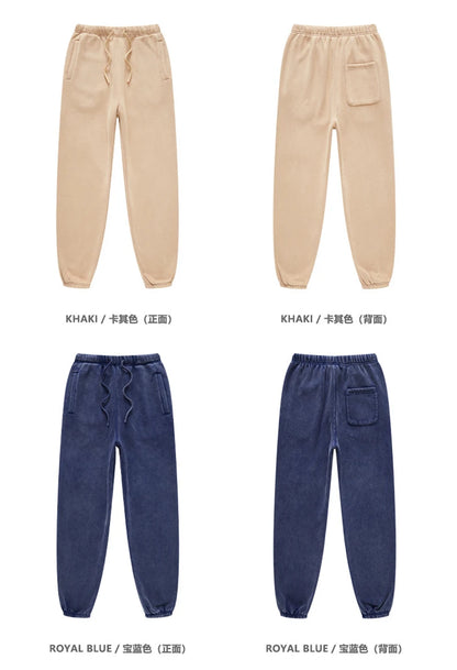 ZODF Winter Men Washed Thick Fleece 400gsm Loose Fit Joggers Sweatpants Streetwear HY0668