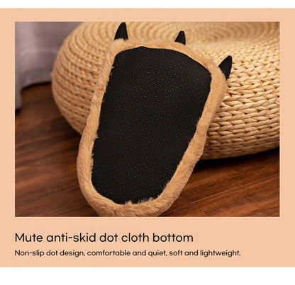 New Animal Claw Shoes For Adults, Warm And Casual Cute And Cute Plush Toys All Inclusive Flat Slippers Wholesale