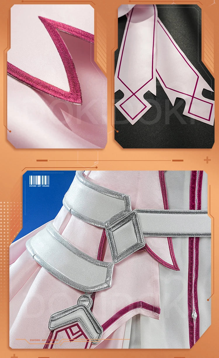IN STOCK Yuuki Asuna Cosplay Costume Anime Sword Art Online Cosplay DokiDoki-SR Female Costume The Goddess of Creation Asuna Wig