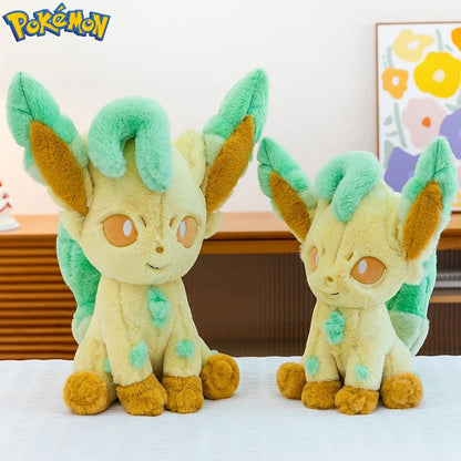 45/55/65CM Big Size Pokemon Leafeon Plushies Kawaii Cartoon Anime Doll Comfortable Soft Doll Children's Ornament Toy Gifts