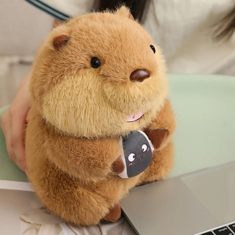 22cm Holding Nut Groundhog Plushies Cute Cartoon Marmot Soft Toy Tubby Animal Plush Groundhog For Girl Boy Present