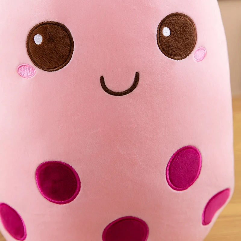 Bubble Tea Boba Plushie Kawaii Room Decor Plush Toy Stuffed Ice Cream Food Milk Tea Soft Hug Cushion Birthday Gift for Kids