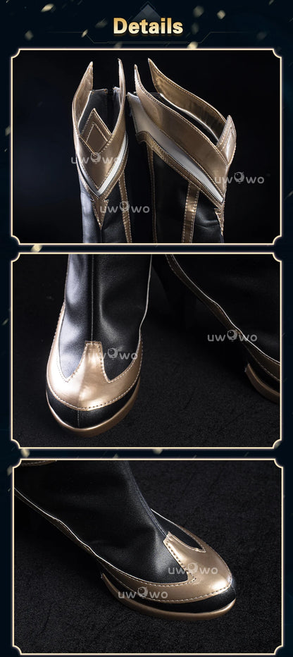 UWOWOW Ahri Shoes Game League of Legends/LOL: Risen Legend Ahri Cosplay Shoes Size 35-42 High Tube