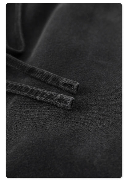 ZODF Fashion 2024 Winter Patches Fleece Straight Pants Retro Unisex Loose Washed 305gsm Warm Soft Trousers Brand Bottoms HY0872