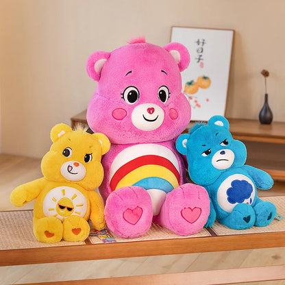 Rainbow Bear Plush Cute Anime Teddy Bear Toy Big Size Stuffed Doll Soft Cushion Kawaii Room Decor Pillow Xmas Gifts