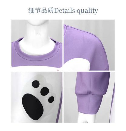 None Mira Light Purple Bear Pajamas Unisex Polyester Set