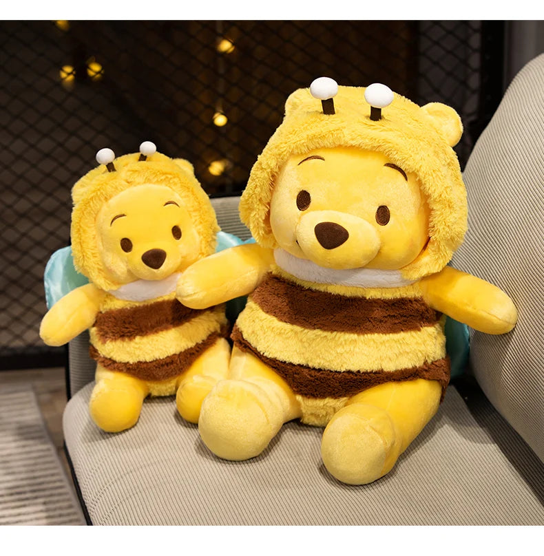 50cm Genuine Disney Bee Winnie The Pooh Plush Toys Pillow Kawaii Anime Bear Stuffed Doll Toys For Children's Birthday Xmas Gifts