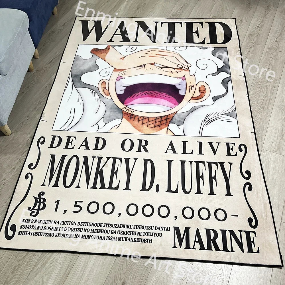 One Piece Figure Animes Rug Shanks Zoro Luffy Popular Style Nika Customize Cartoon Rug Handmade Carpet Area Rug for Home Decor